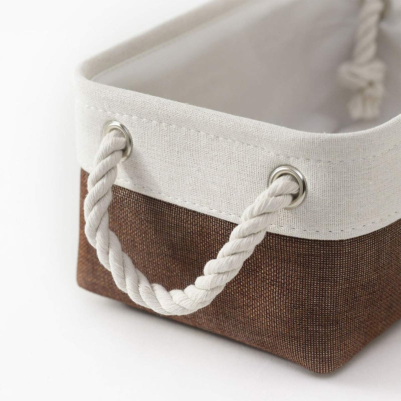 Sacyic Small Storage Baskets for Shelves,Fabric Storage Baskets for Closet,Rectangular Collapsible Baskets for organizing Clothes,Books,Gifts - Image 3